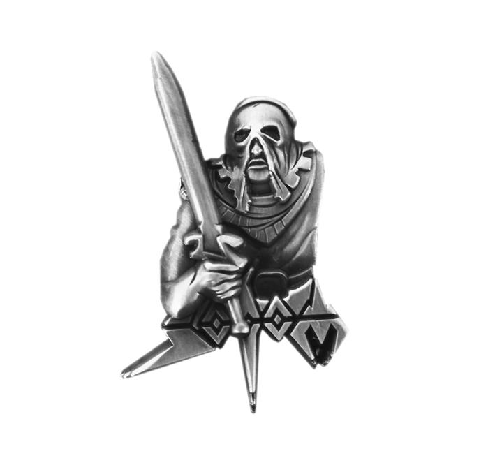 In the Sign of Evil Antique Silver 3D Metal Pin